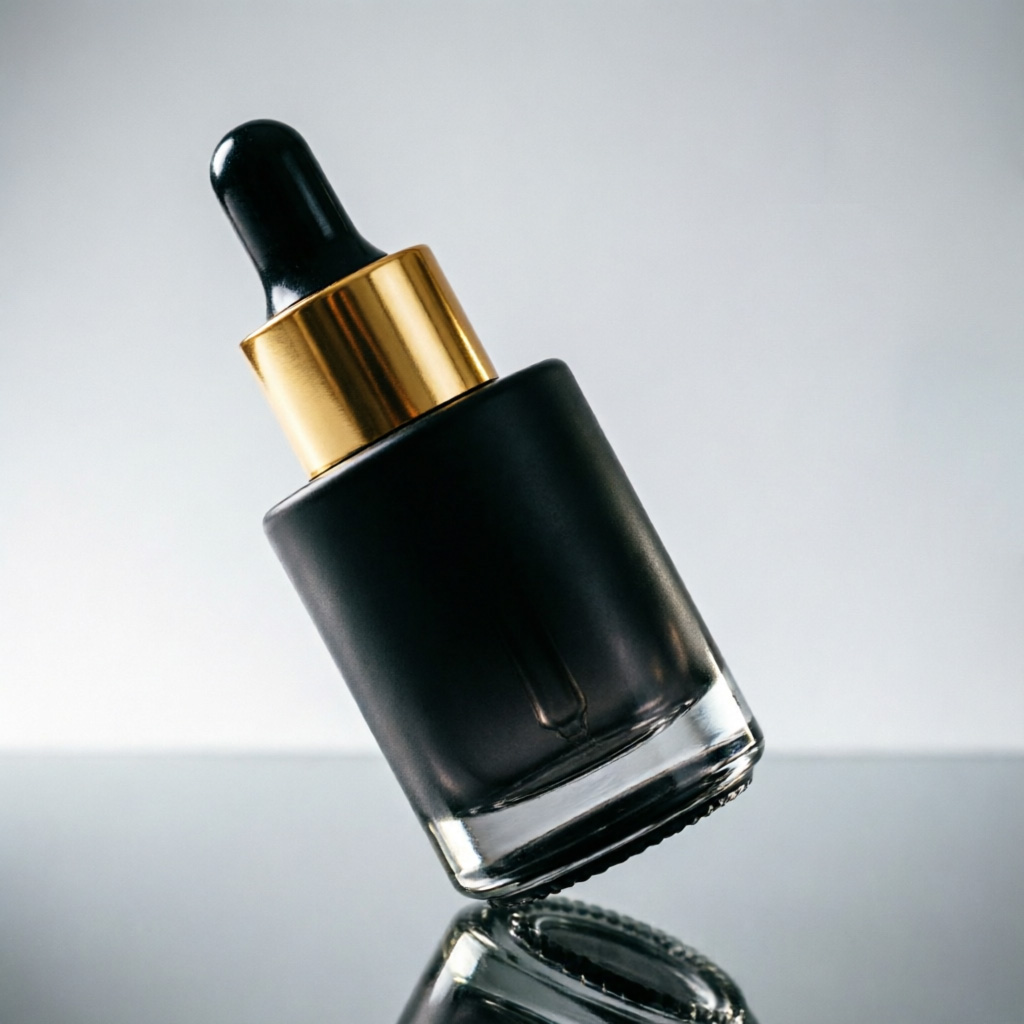 Black Gold Glass Serum Dropper флакон