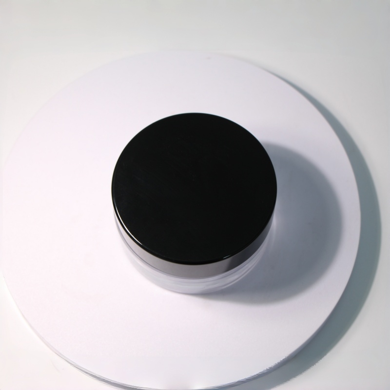 Low Profile Glass Cremetiegel mit Black Lid
