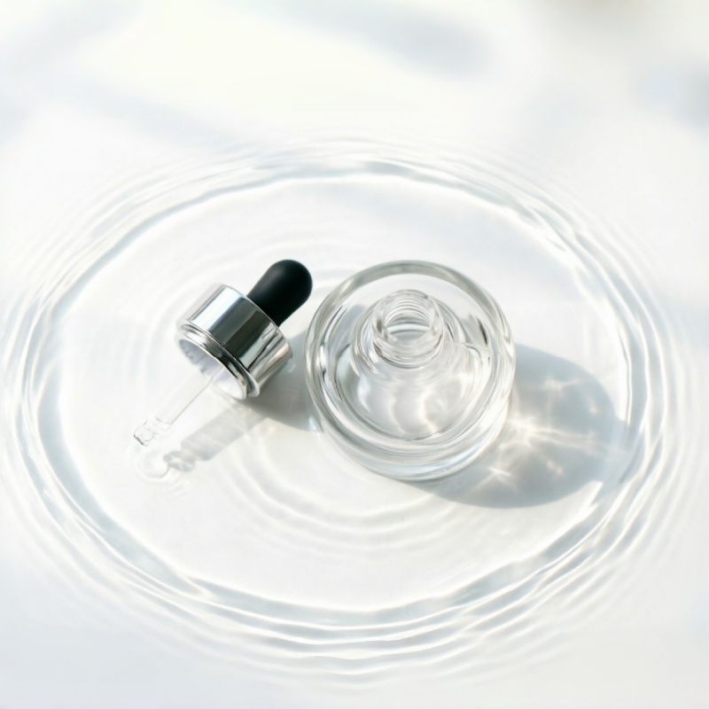 Round Clear Glass Serum Dropper şişe 30ml