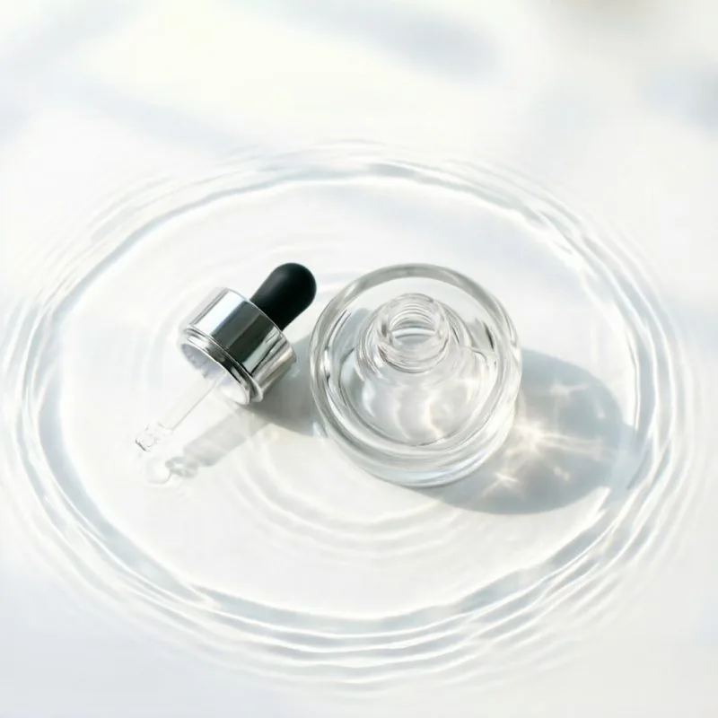 Round 투명 Glass Serum 스포이드 병 30ml