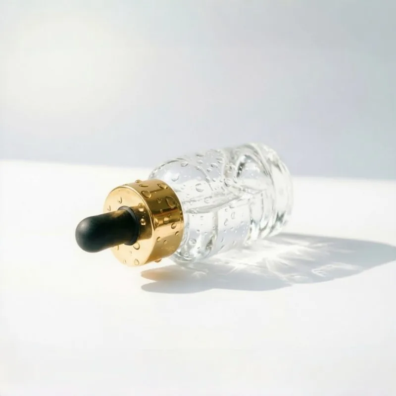 투명 Glass 롤러 병 포함 Gold Cap 30ml