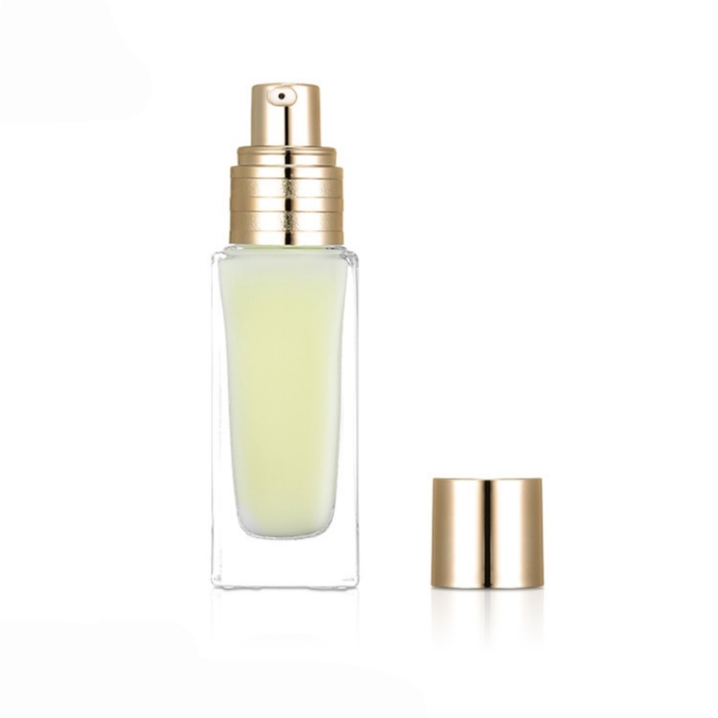 NS-F004 30ml Glass Square Clear Lotion Bottles