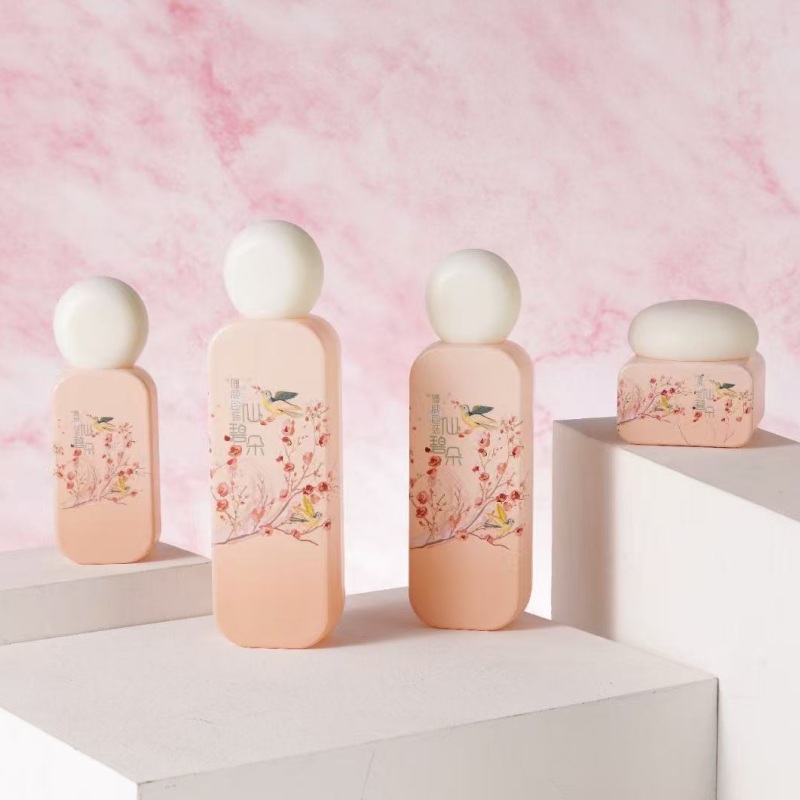 NS007 Flat Square Glass Bottle Cosmetic Packaging