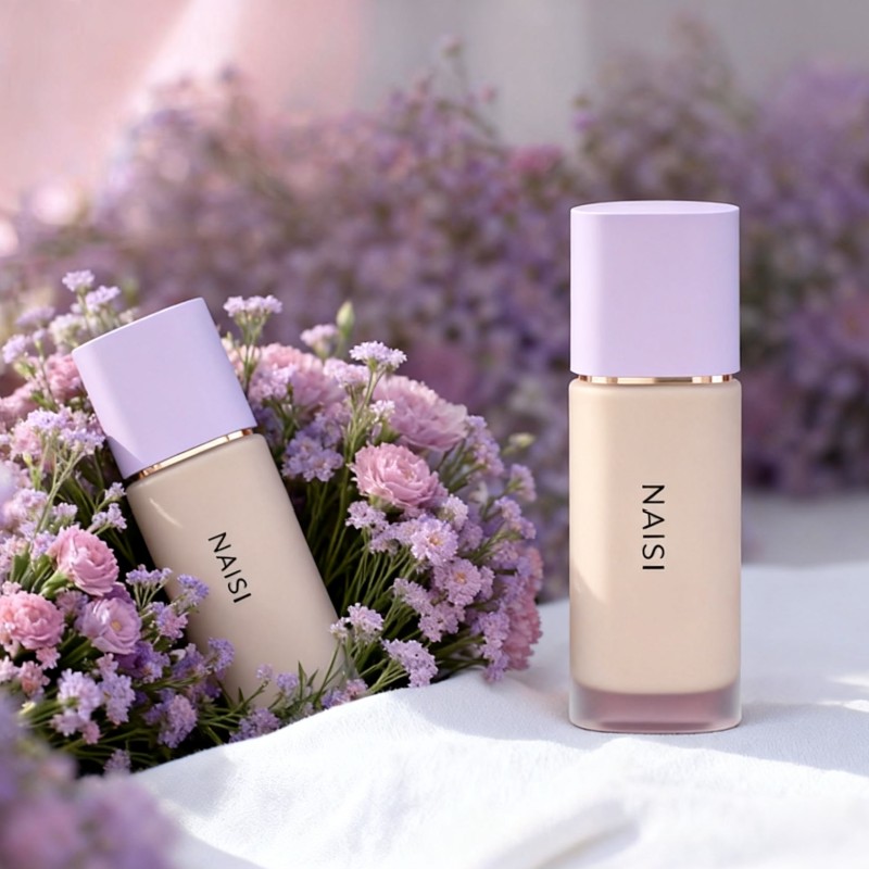 NS-F001 20ml 30ml Empty Liquid Foundation Bottle Glass Lotion Packaging