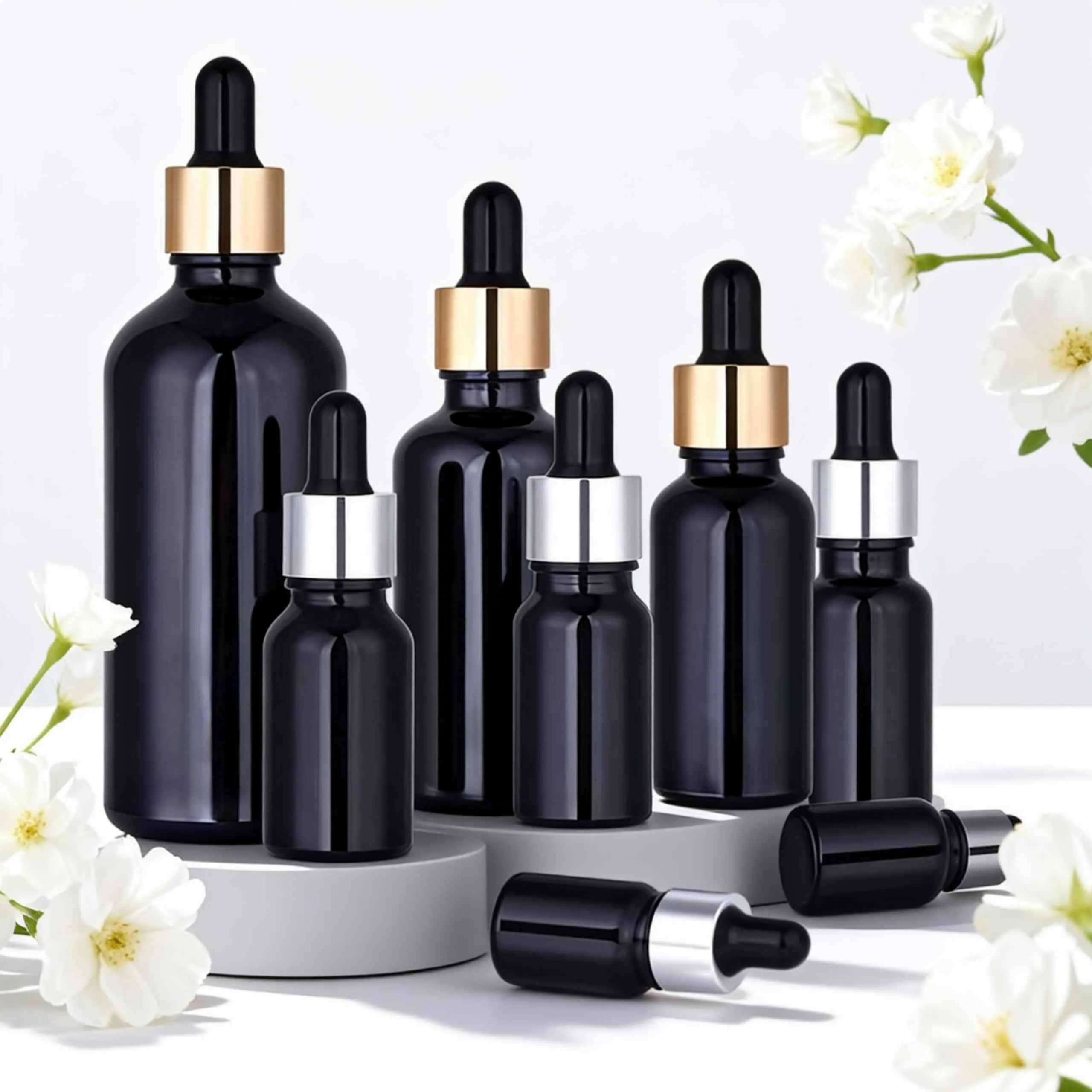 5ml/10ml/15ml/20ml/30ml/50ml/100mlÖzel Mavi Boston Kozmetik Cam Şişeler