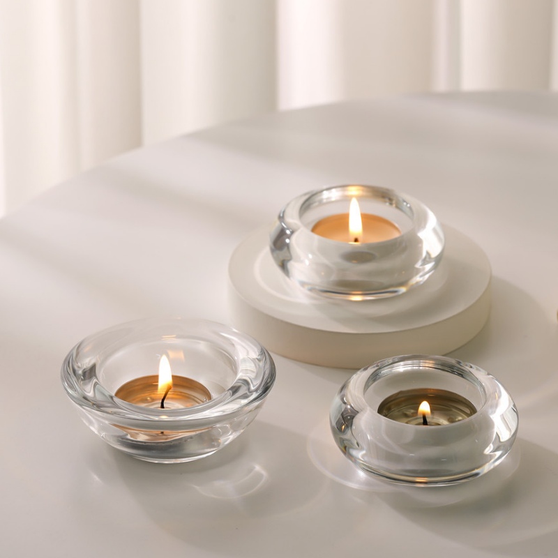 NS-L002 Customizable irregularly shaped glass candlesticks