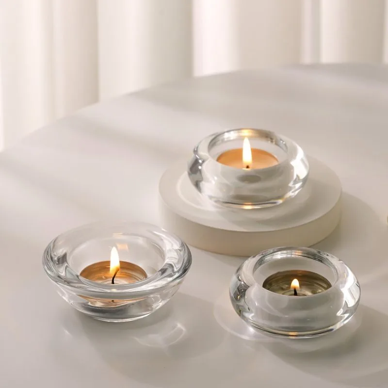 Customizable irregularly shaped glass candlesticks