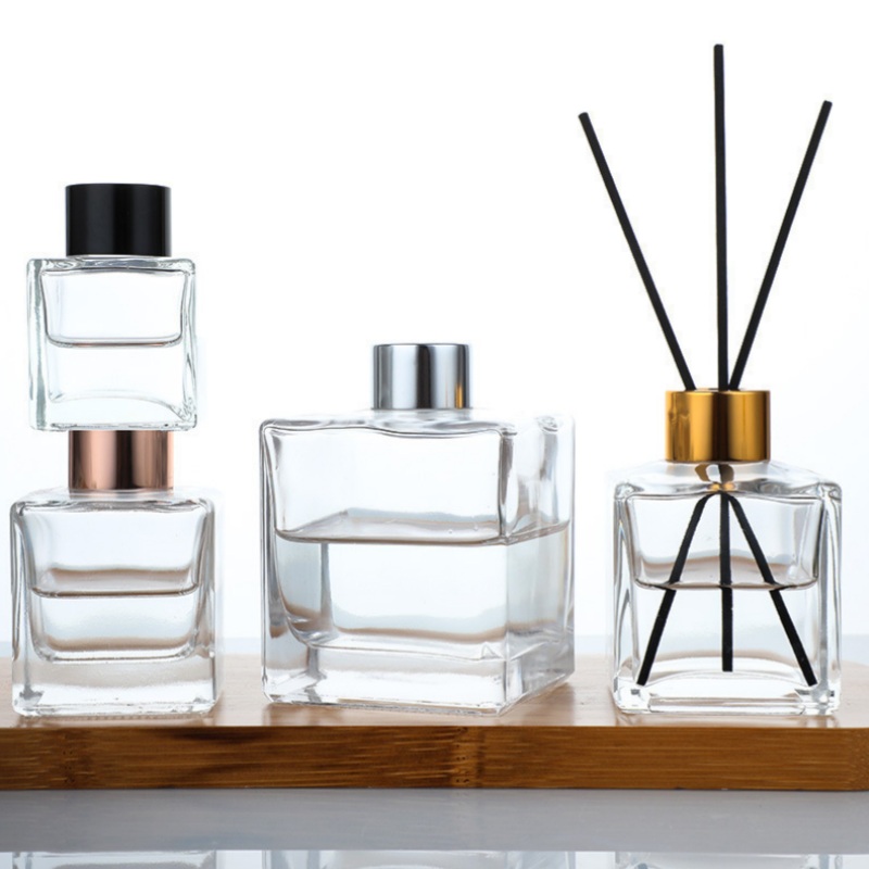 NS-L007 50ml 100ml 150ml 200ml 250ml Luxury Fragrance Diffuser Bottle Transparent Square