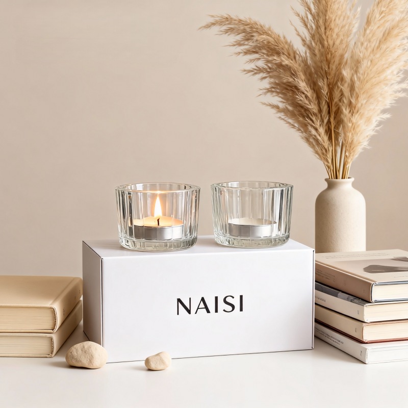 NS-L005 China Hot Selling Refillable Glass Empty  Candle Cup Ornament