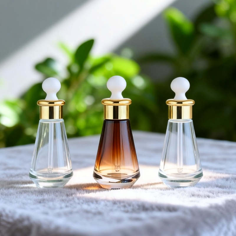 NS-D028 Customizable 30ml/50ml empty glass bottles for serum foundation