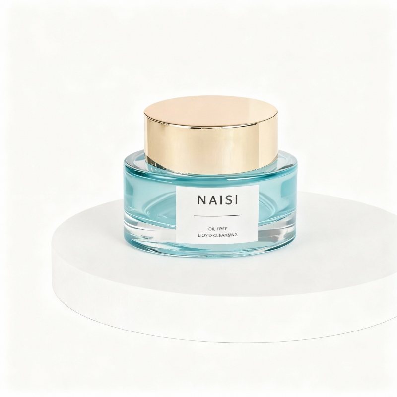 NS-M013 Oval-shaped amber-colored facial cream eye cream packaging empty bottle, 30g, 50g cream jar