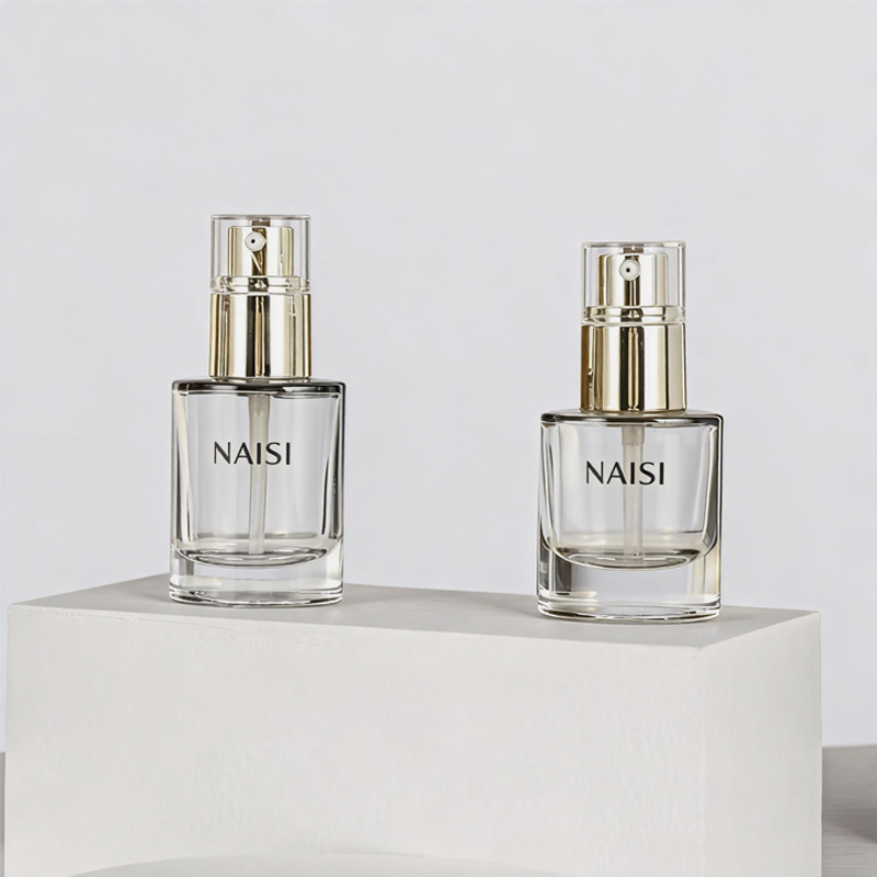 NS-D002 30ml, 40ml, 120ml, 100ml cosmetic spray/pump/toner essential oil glass bottle