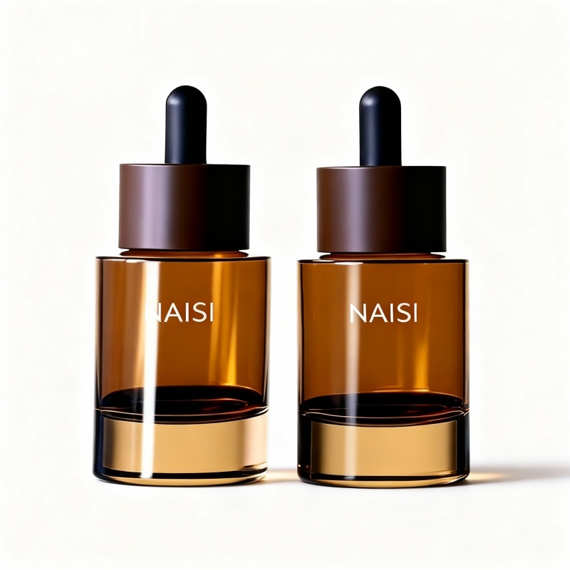 NS-D007 50ml, 80ml, 100ml thick-bottomed cylindrical bottle cosmetic essence liquid transfer bottles