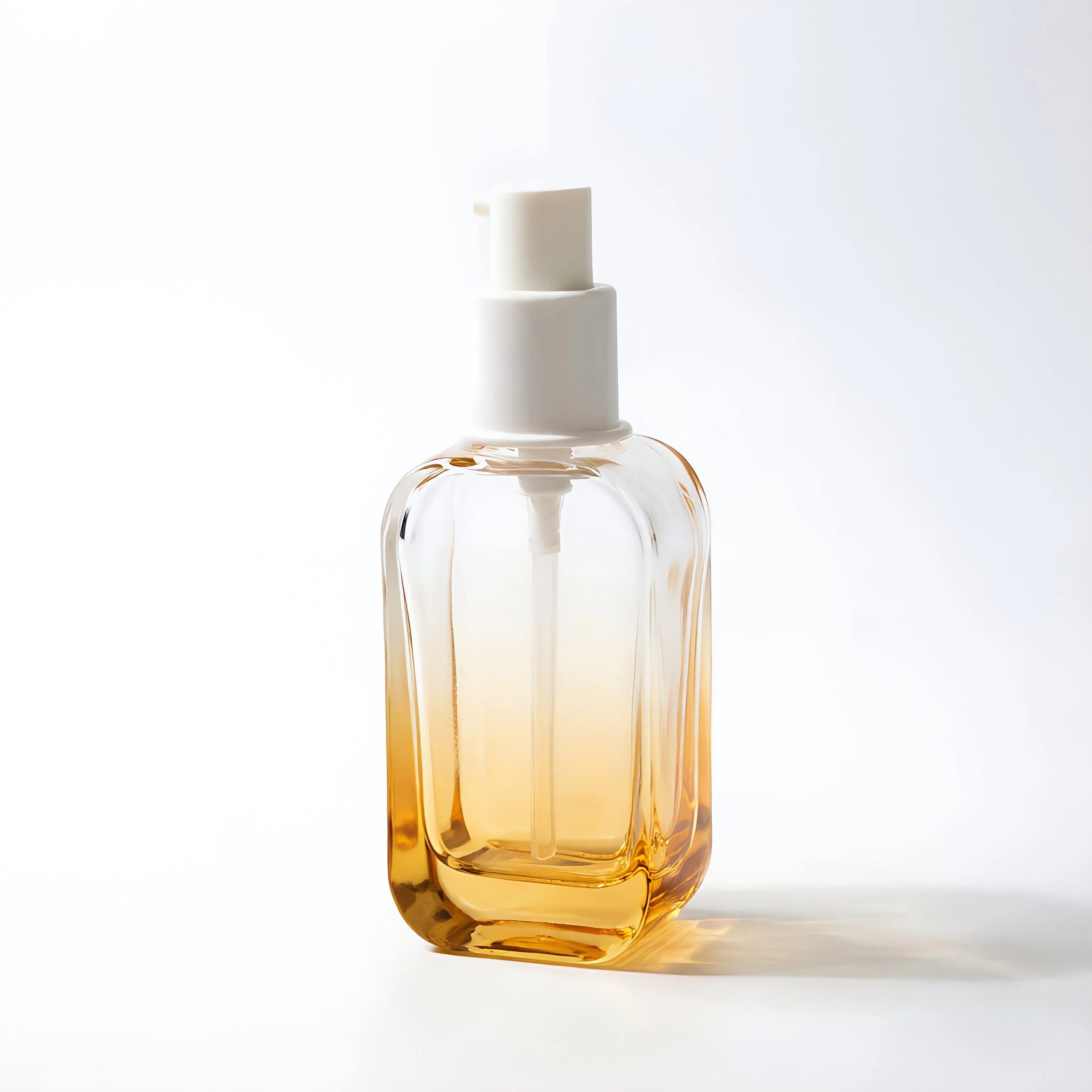 Clear Glass Perfume Oil Bottle with Gold Base