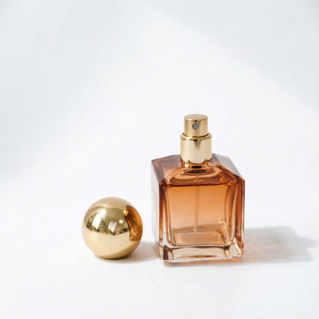Brown Glass 향수 병 포함 Gold Cap