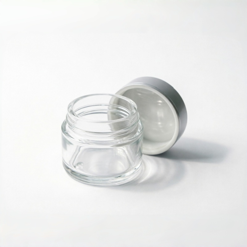 투명 반투명 Cosmetic 크림 용기 포함 Silver Lid