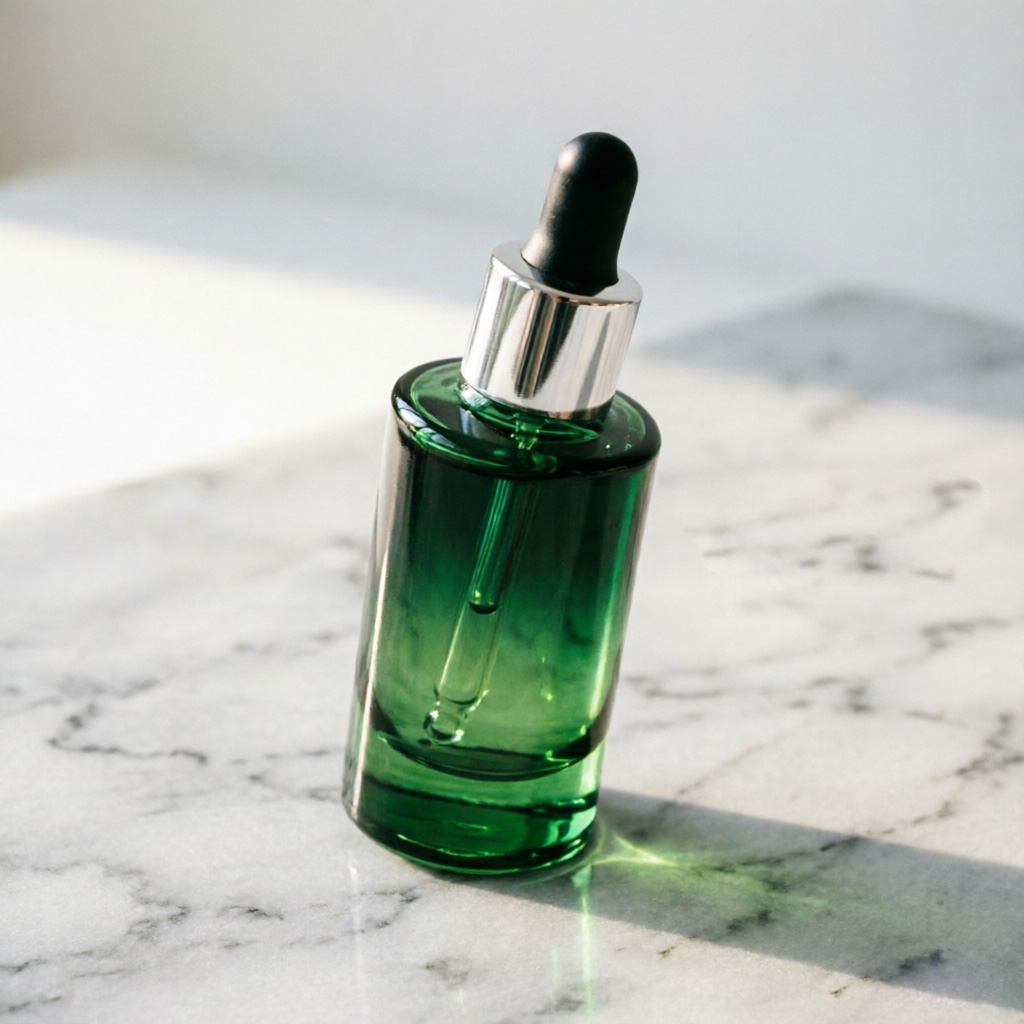Green Gradient Glass Serum флакон