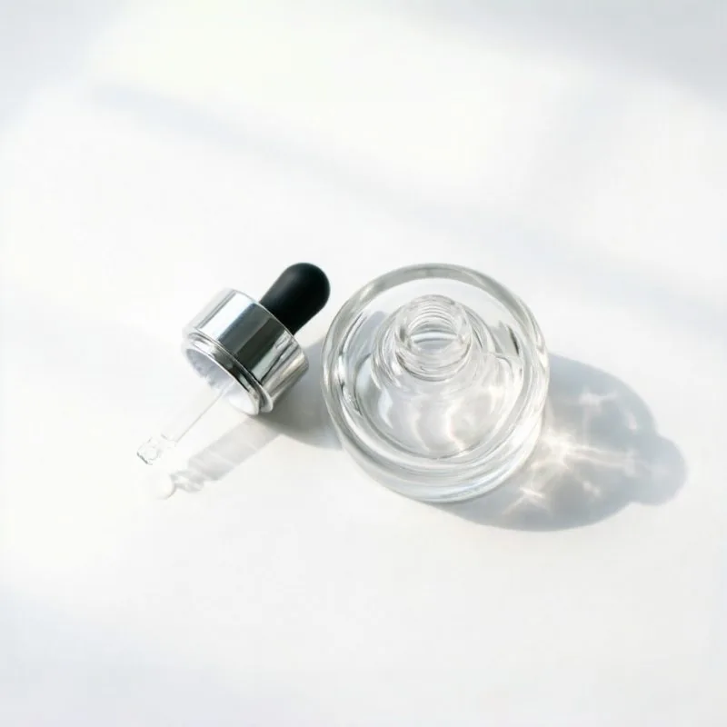 Round 투명 Glass Serum 스포이드 병 30ml