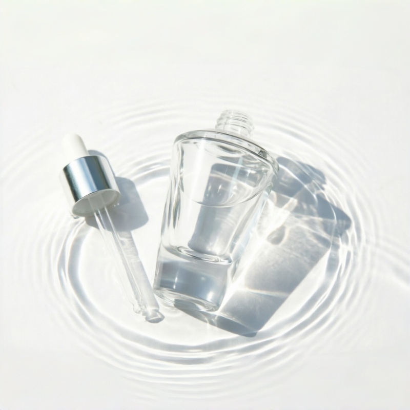 Silver Bottleneck Glas-Tropfflasche 15ml