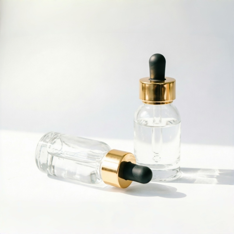 투명 Glass 롤러 병 포함 Gold Cap 30ml