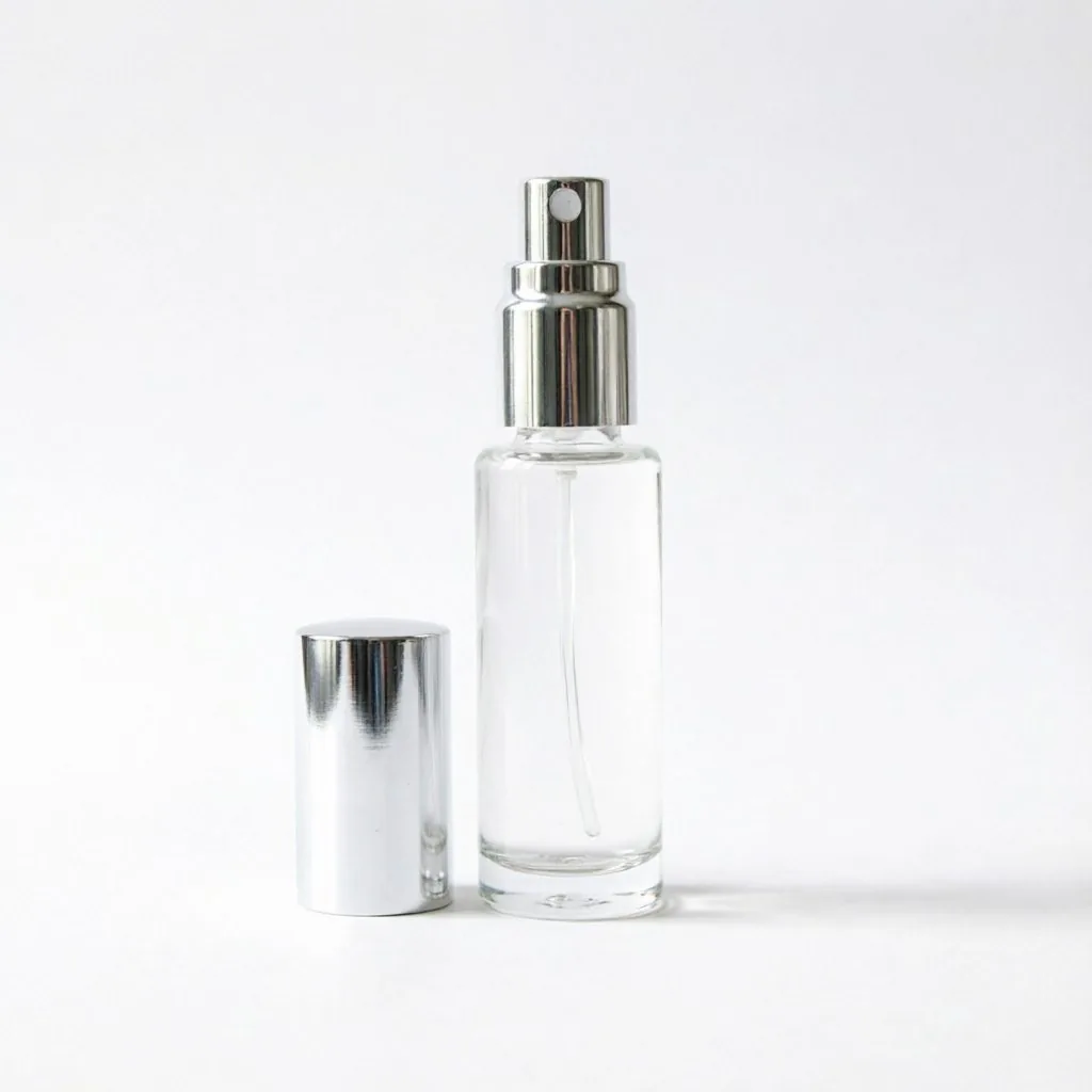 Mini Square Glass Perfume Bottle with Silver Spray Pump 5ml 8ml 15ml 30ml