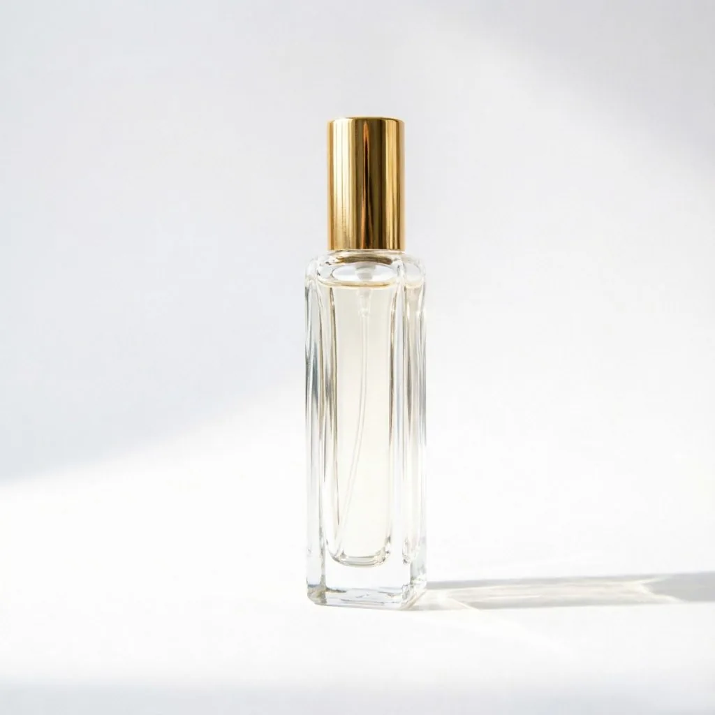 Beveled Rectangular Glass Perfume Bottle with Gold Cap 5ml 8ml 15ml 30ml 50ml