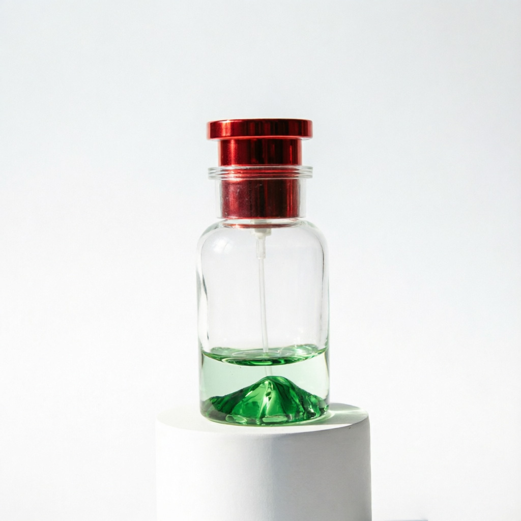 Creative Mountain Landscape Glass parfüm şişesi with Red Cap 50ml