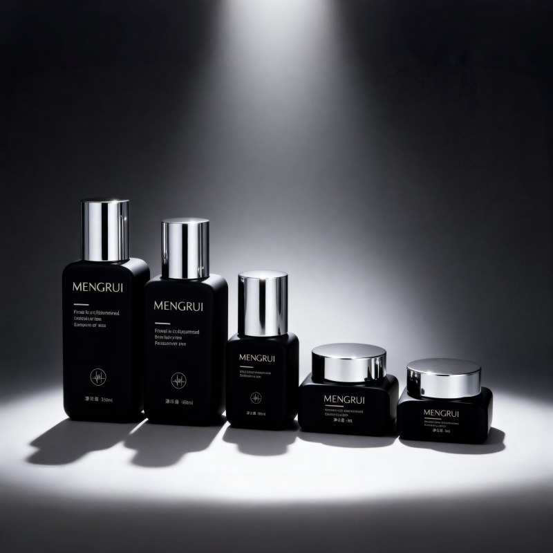 NS002 Flat Square Glass Bottle Cosmetic Packaging