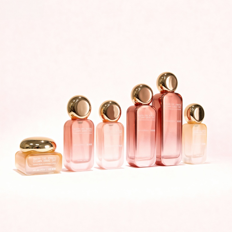 NS007 Flat Square Glass Bottle Cosmetic Packaging