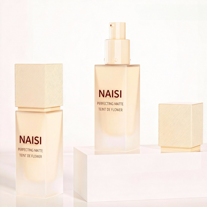 NS-F008 Square 30ml Cosmetic Foundation Lotion Pump Bottle