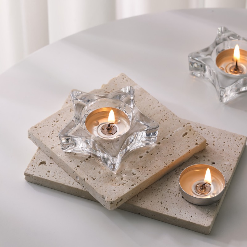 NS-L002 Customizable irregularly shaped glass candlesticks