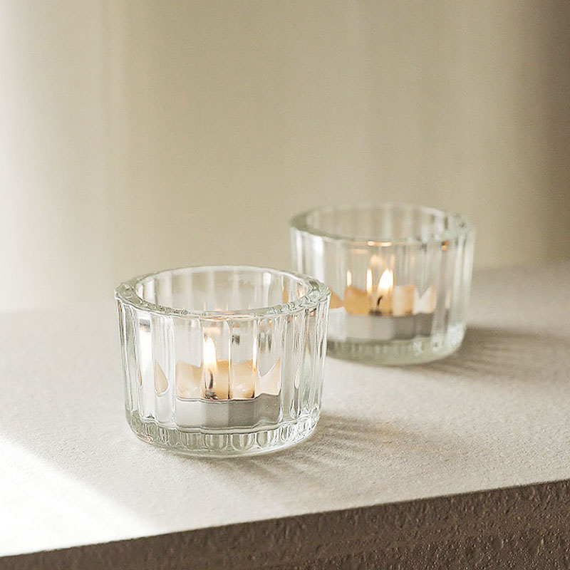 NS-L005 China Hot Selling Refillable Glass Empty  Candle Cup Ornament