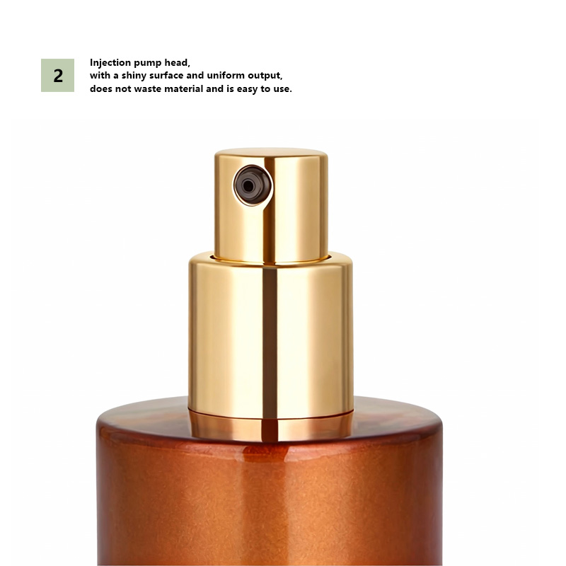 NS-D018 Custom gradient color essential oil glass pump bottle