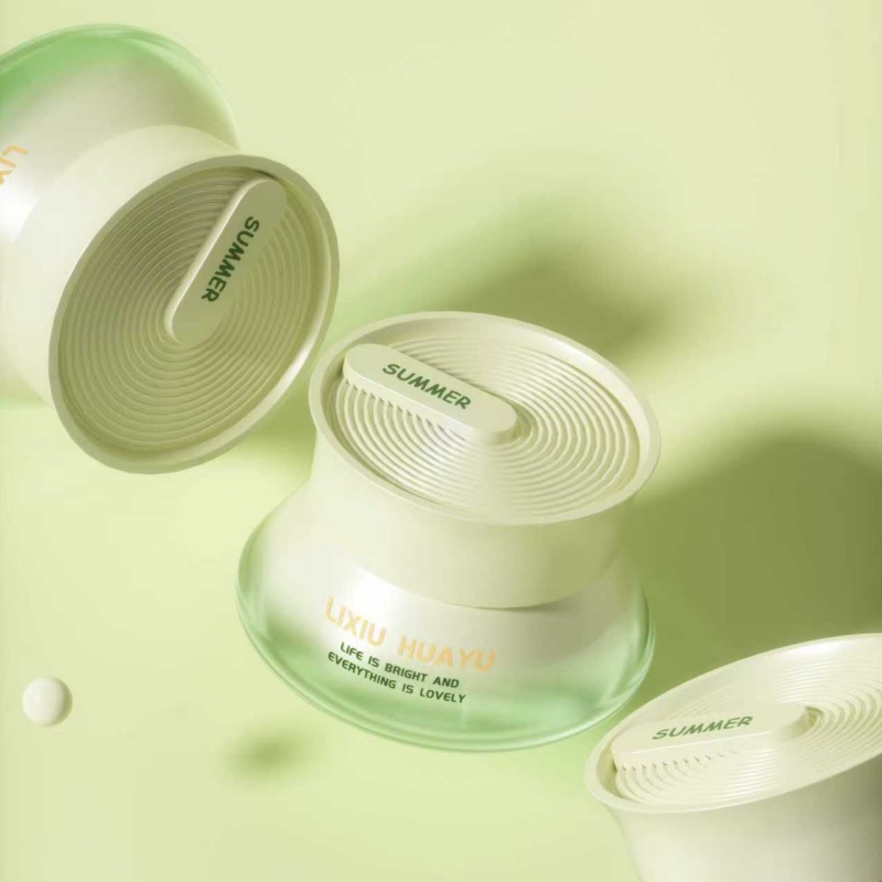 NS-M014 30g 50g Fashionable conical glass cream jar