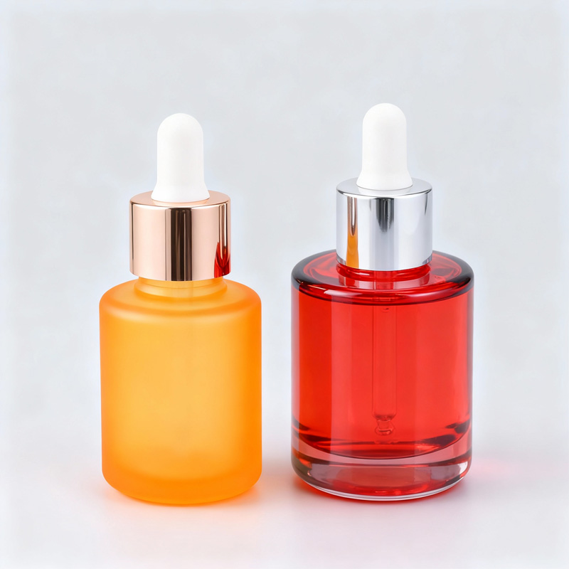 NS-D004 15ml 30ml 50ml Glass Flat Shoulder Dropper Bottle Thick Bottom Serum Bottle