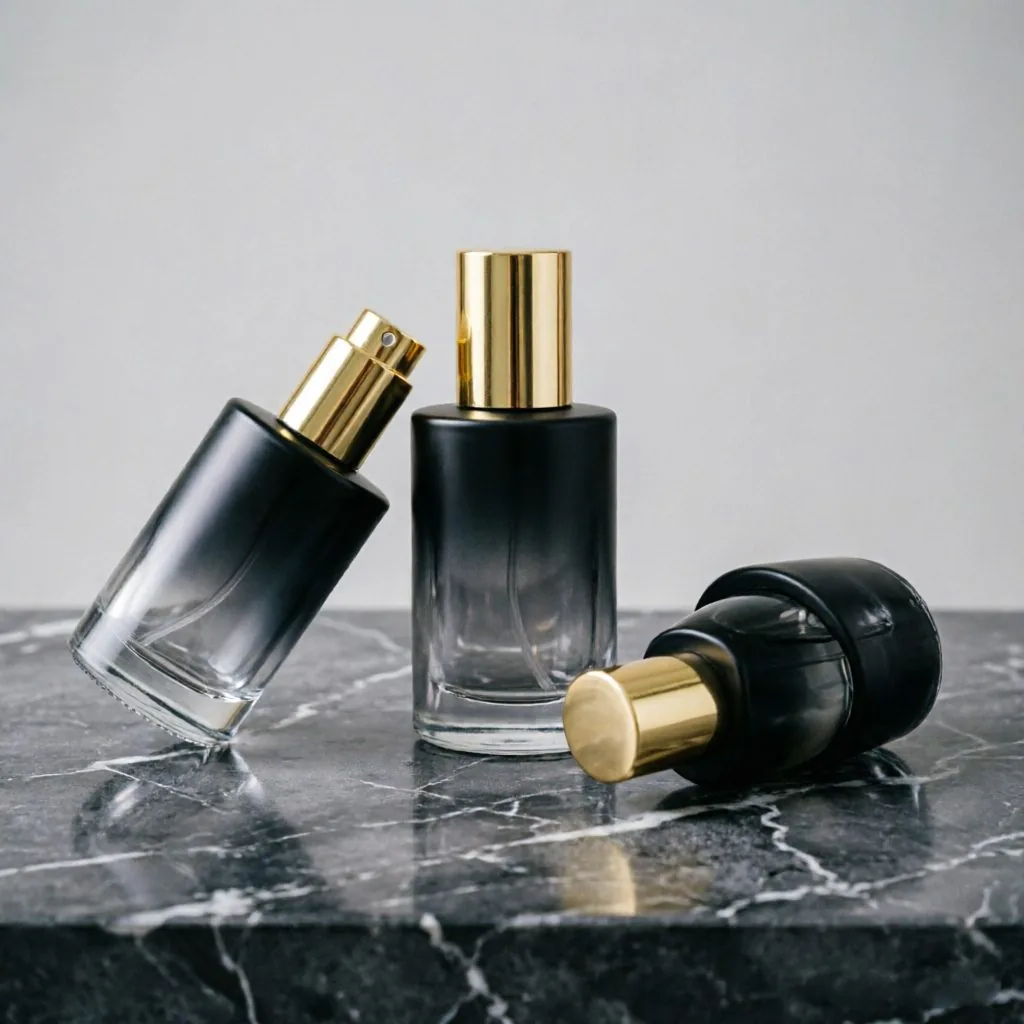 Black Gradient Glass Essence Bottle