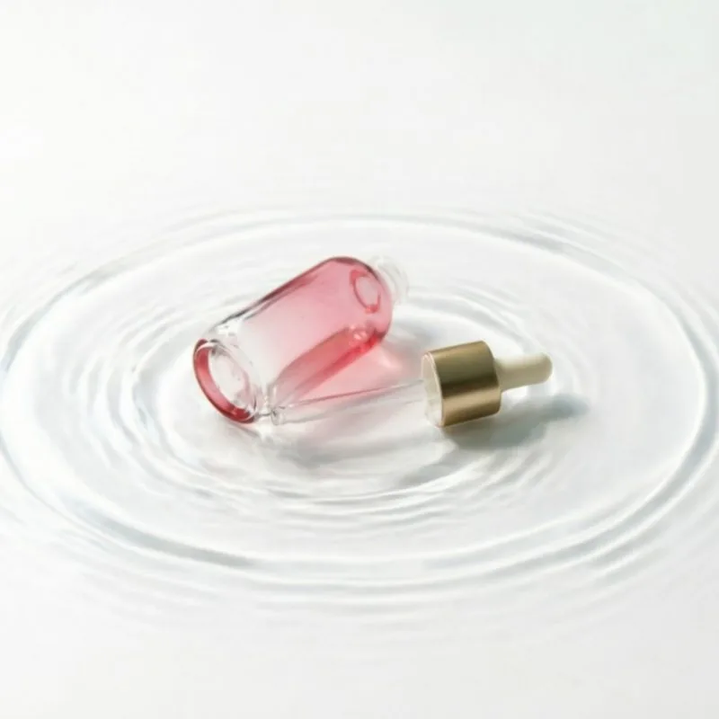Pink Gradient Glass Essence Bottle