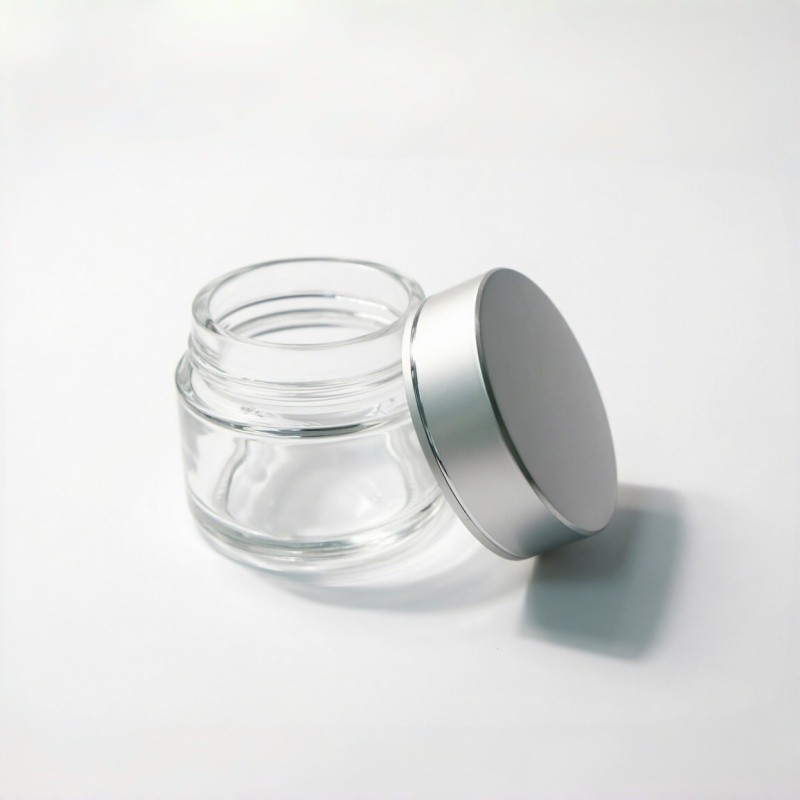 투명 반투명 Cosmetic 크림 용기 포함 Silver Lid