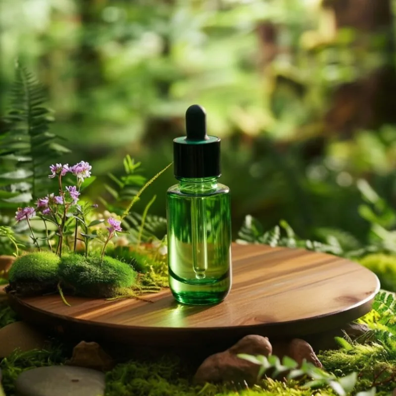 Mini Green 유리 스포이드 병 5ml 10ml 15ml 30ml