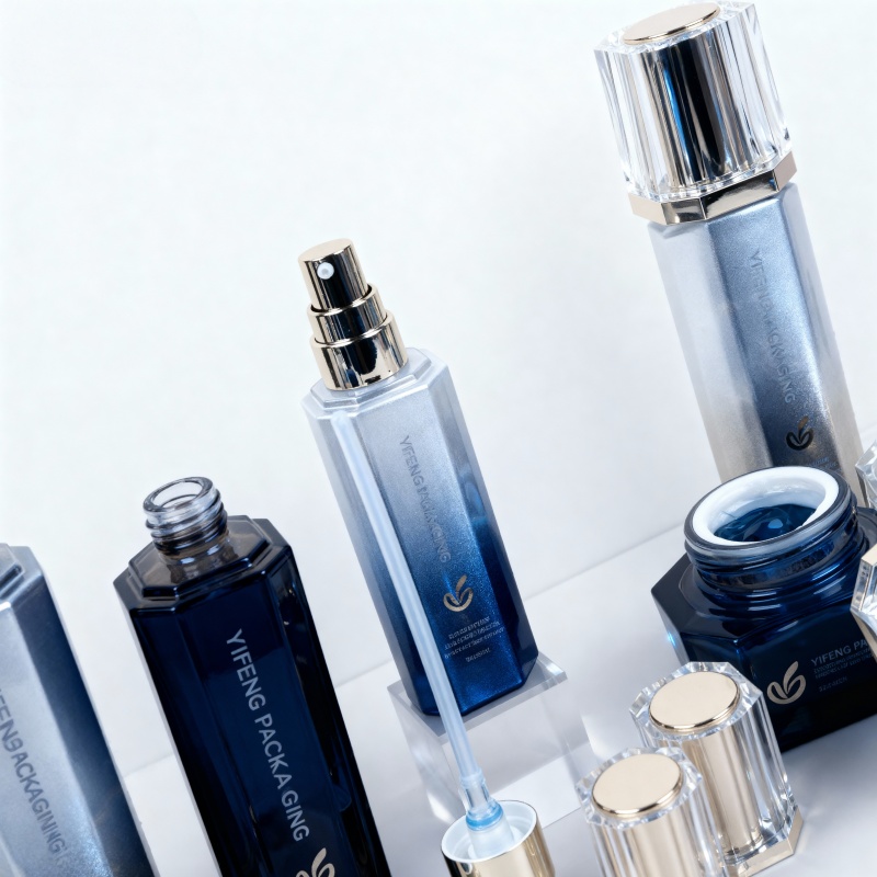 30ml 50ml Customized Cosmetic Bottles Face Cream Jars Multi-Faceted Glass Bottles