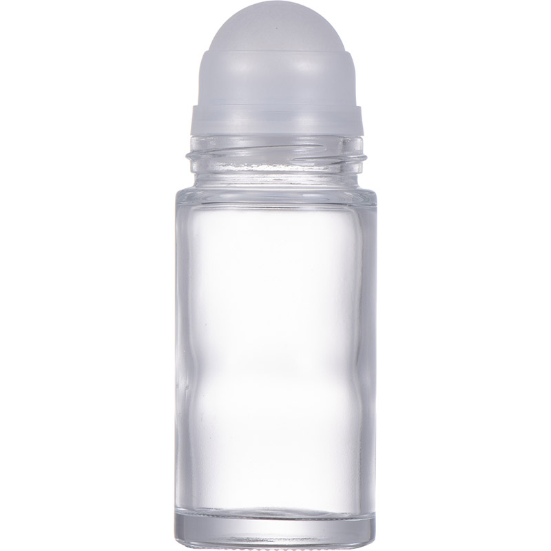 NS-G008 50ml transparent glass bottle with ball bearings