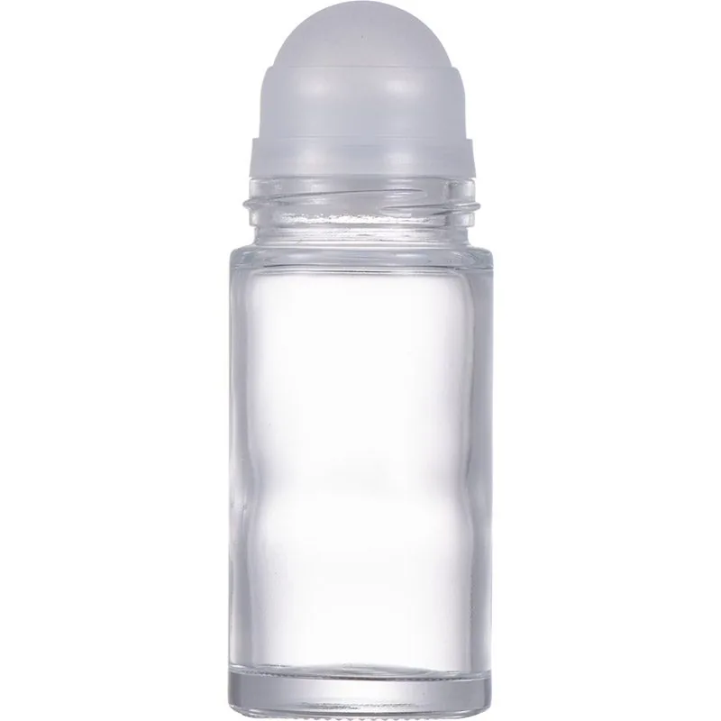 50ml transparent glass bottle with ball bearings