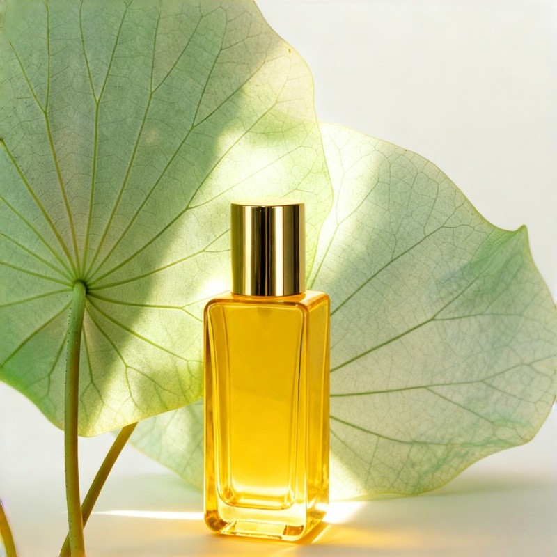 NS002 Flat Square Glass Bottle Cosmetic Packaging