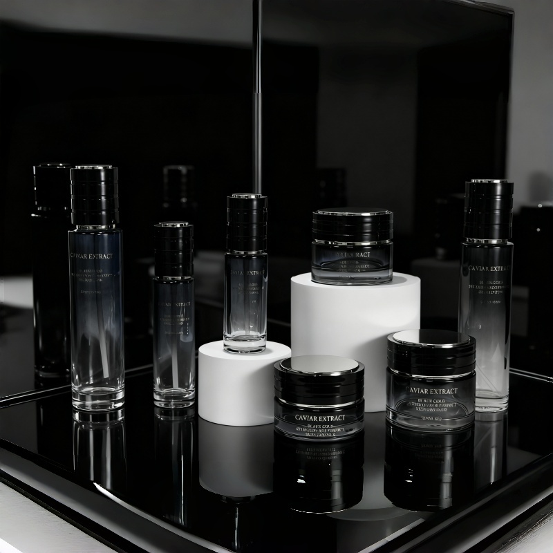 NS004 Cosmetic Bottle Manufacturers Glass Replaceable Face Cream Jars Wholesale