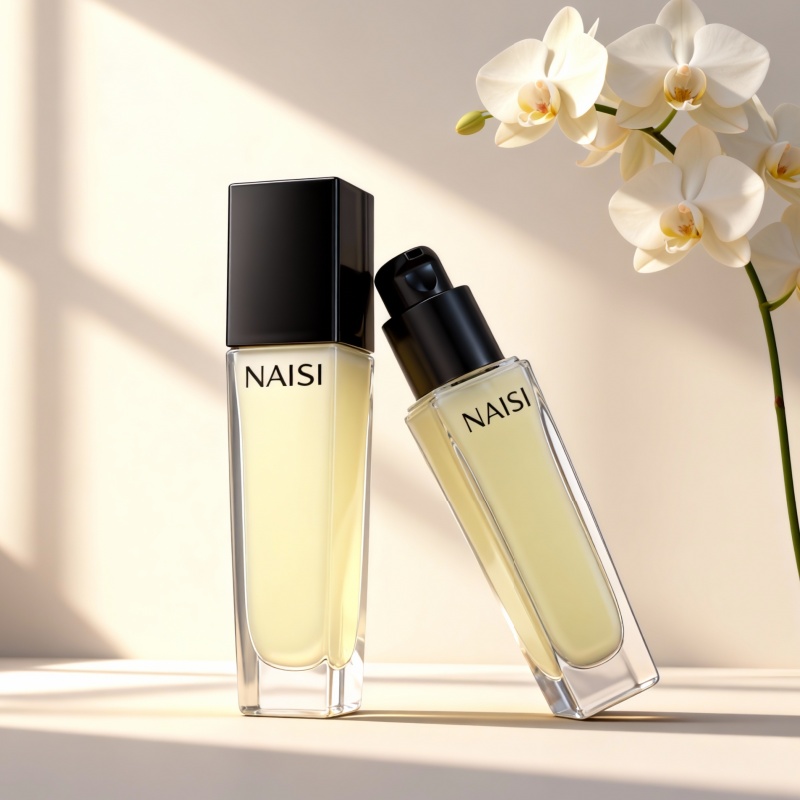 NS-F003 30ml Glass Cosmetics Packaging Foundation Milk Bottle Wholesale