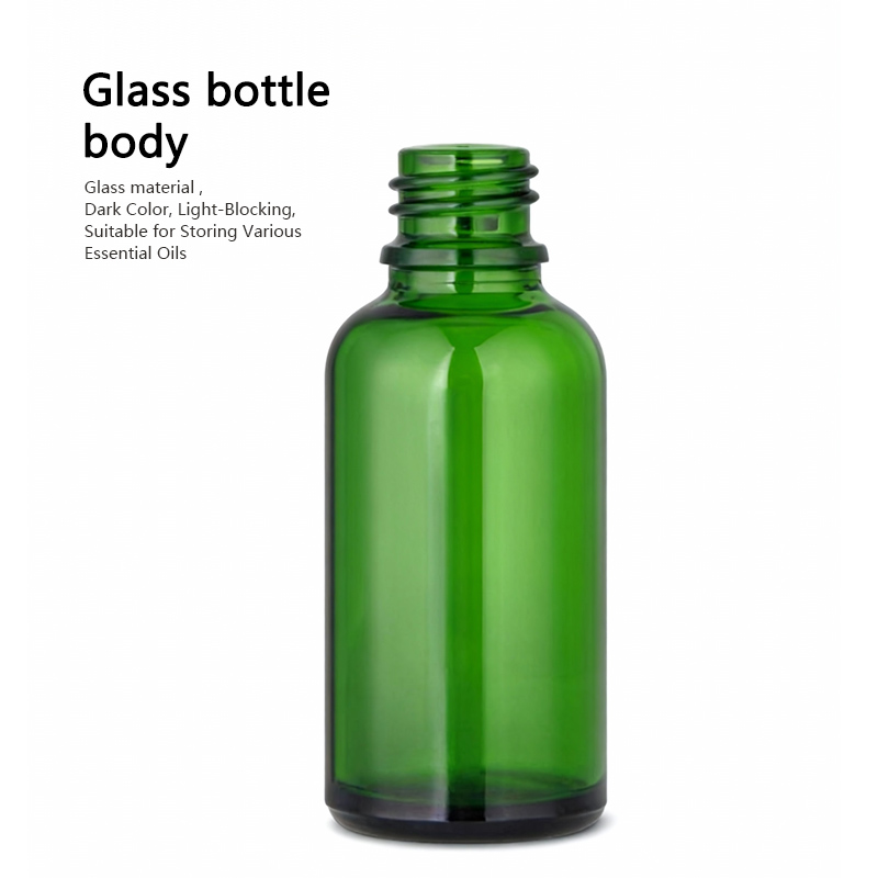 NS-B005 5ml, 10ml, 15ml, 20ml, 30ml, 50ml, 100ml Custom round empty black glass bottles with black caps.