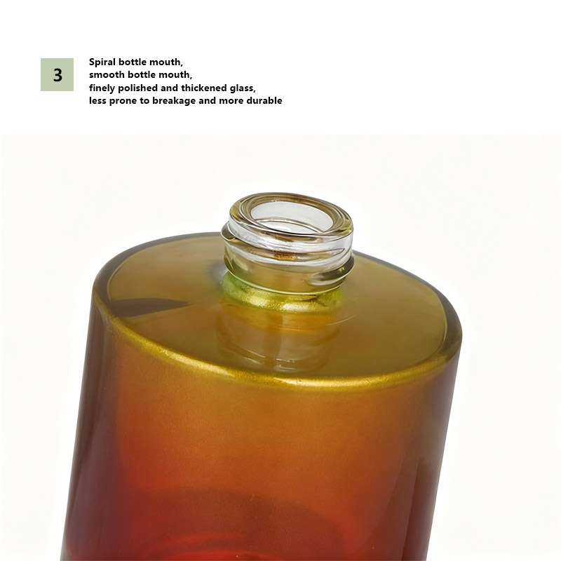 NS-D018 Custom gradient color essential oil glass pump bottle