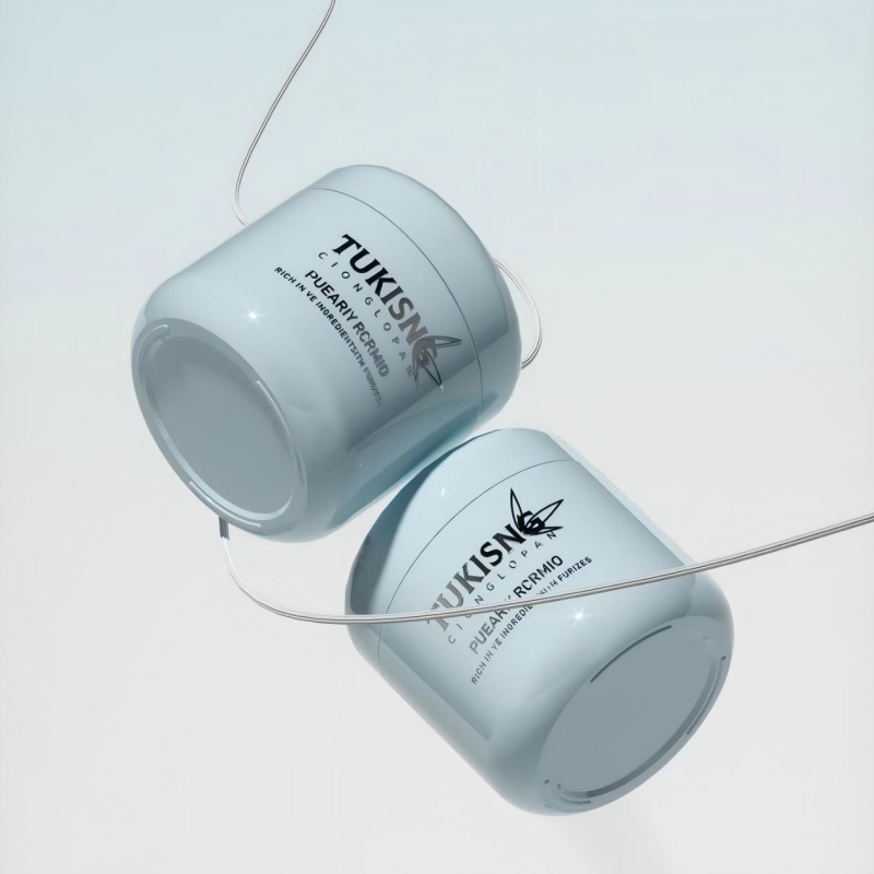 NS-M010 50g cylindrical glass facial cream jar with gasket