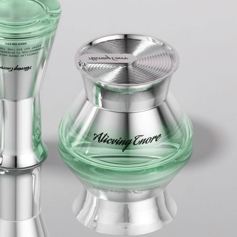 NS-M014 30g 50g Fashionable conical glass cream jar