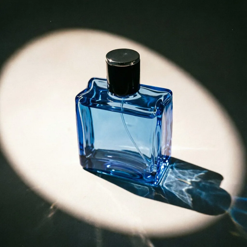 50ml Clear Square Perfume Bottle with Silver Cap